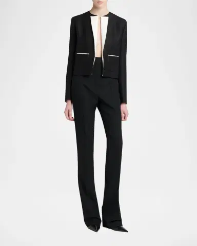Tom Ford Contrast Silk-Lapel Open Jacket | Thumbnail 2 Tom Ford Contrast Silk-Lapel Open Jacket | Thumbnail 2