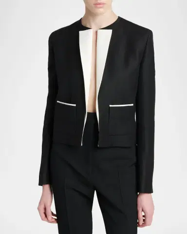 Tom Ford Contrast Silk-Lapel Open Jacket | Thumbnail 4 Tom Ford Contrast Silk-Lapel Open Jacket | Thumbnail 4