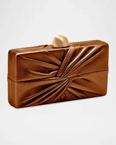 Cult Gaia Lisse Twisted Metallic Leather Clutch Bag | Thumbnail 2 Cult Gaia Lisse Twisted Metallic Leather Clutch Bag | Thumbnail 2