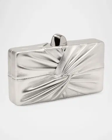 Cult Gaia Lisse Twisted Metallic Leather Clutch Bag | Thumbnail 4 Cult Gaia Lisse Twisted Metallic Leather Clutch Bag | Thumbnail 4