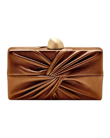 Cult Gaia Lisse Twisted Metallic Leather Clutch Bag | Thumbnail 1 Cult Gaia Lisse Twisted Metallic Leather Clutch Bag | Thumbnail 1