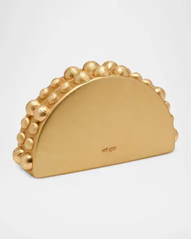 Cult Gaia Gili Crescent Metallic Leather Clutch BAg | Thumbnail 2 Cult Gaia Gili Crescent Metallic Leather Clutch BAg | Thumbnail 2