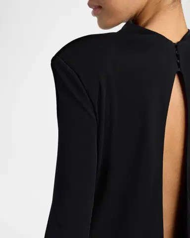 Tom Ford Mock-Neck Strong-Shoulder Cutout Gown | Thumbnail 5 Tom Ford Mock-Neck Strong-Shoulder Cutout Gown | Thumbnail 5