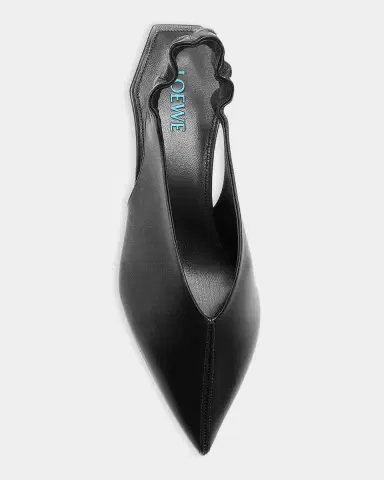 Loewe 45mm Origami Cubic Leather Slingback Pumps | Thumbnail 4