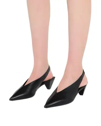 Loewe 45mm Origami Cubic Leather Slingback Pumps | Thumbnail 1