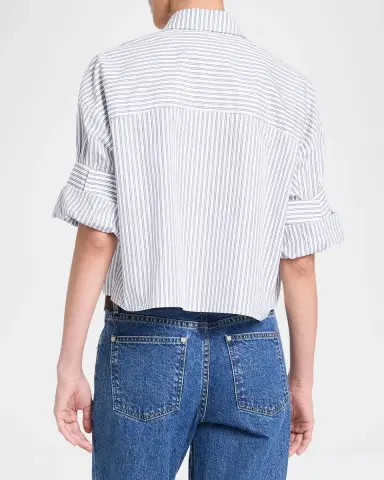 TWP Next Ex Striped Cropped Shirt | Thumbnail 6 TWP Next Ex Striped Cropped Shirt | Thumbnail 6