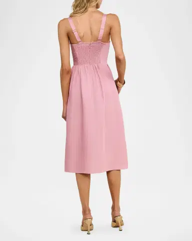 L'Agence Tiani Bustier Linen-Blend Dress | Thumbnail 3 L'Agence Tiani Bustier Linen-Blend Dress | Thumbnail 3