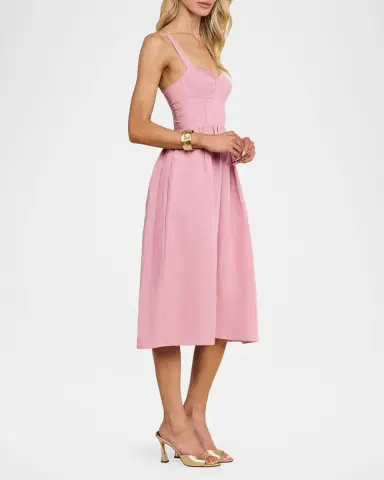 L'Agence Tiani Bustier Linen-Blend Dress | Thumbnail 4 L'Agence Tiani Bustier Linen-Blend Dress | Thumbnail 4