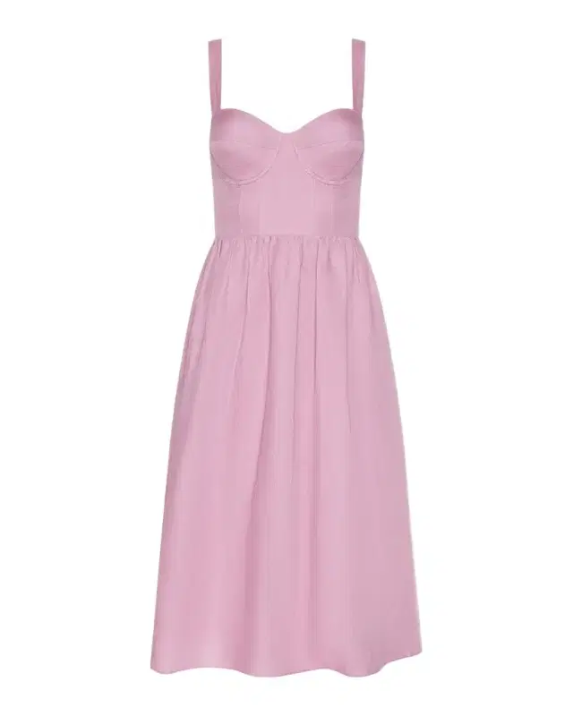 Tiani Bustier Linen-Blend Dress
