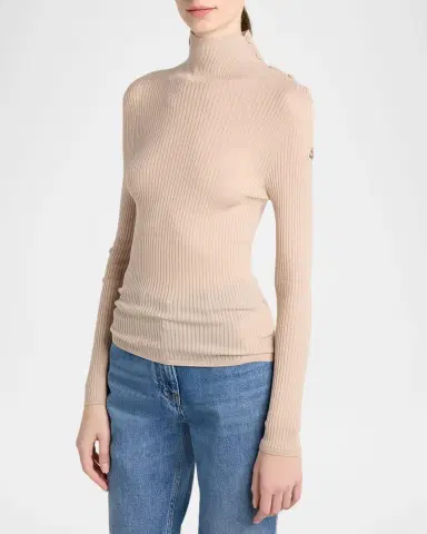Moncler Ribbed Wool Turtleneck | Thumbnail 3 Moncler Ribbed Wool Turtleneck | Thumbnail 3