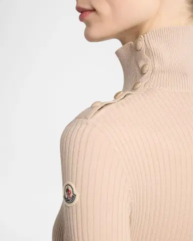 Moncler Ribbed Wool Turtleneck | Thumbnail 4 Moncler Ribbed Wool Turtleneck | Thumbnail 4