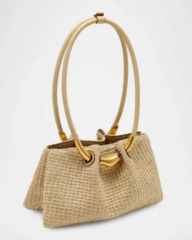 Cult Gaia Asa Pierced Raffia Shoulder Bag | Thumbnail 2