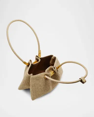 Cult Gaia Asa Pierced Raffia Shoulder Bag | Thumbnail 3