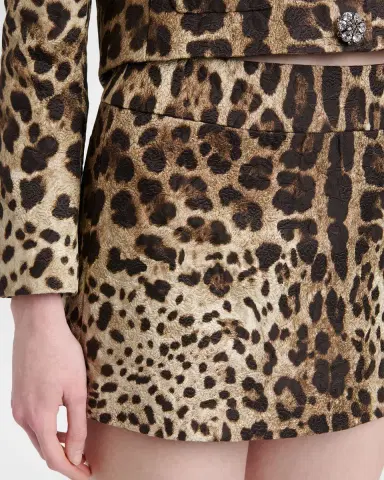 Dolce & Gabbana Leopard Brocade Mini Skirt | Thumbnail 4 Dolce & Gabbana Leopard Brocade Mini Skirt | Thumbnail 4