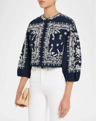 Veronica Beard Drake Embroidered Jacket | Thumbnail 4 Veronica Beard Drake Embroidered Jacket | Thumbnail 4