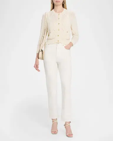 L'Agence Darcy Cable-Knit Cardigan | Thumbnail 2 L'Agence Darcy Cable-Knit Cardigan | Thumbnail 2
