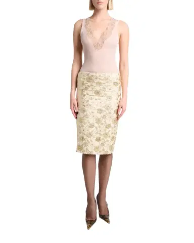 Saint Laurent Brocade Midi Skirt | Thumbnail 1 Saint Laurent Brocade Midi Skirt | Thumbnail 1
