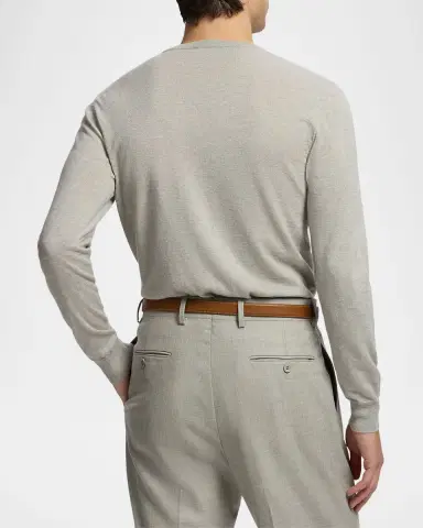 Ralph Lauren Purple Label Men's 18GG Cashmere Crewneck Sweater | Thumbnail 3 Ralph Lauren Purple Label Men's 18GG Cashmere Crewneck Sweater | Thumbnail 3