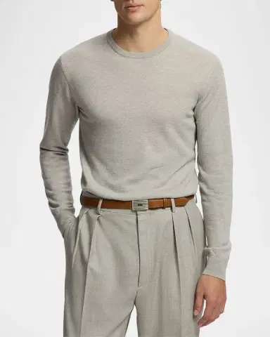 Ralph Lauren Purple Label Men's 18GG Cashmere Crewneck Sweater | Thumbnail 4 Ralph Lauren Purple Label Men's 18GG Cashmere Crewneck Sweater | Thumbnail 4