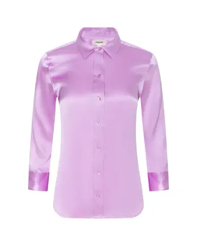 L'Agence Dani Silk Satin 3/4-Sleeve Button-Down Blouse | Thumbnail 1 L'Agence Dani Silk Satin 3/4-Sleeve Button-Down Blouse | Thumbnail 1