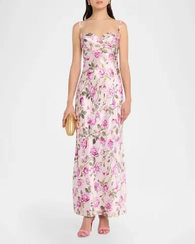 L'Agence Sayla Bias-Cut Silk Gown | Thumbnail 2 L'Agence Sayla Bias-Cut Silk Gown | Thumbnail 2
