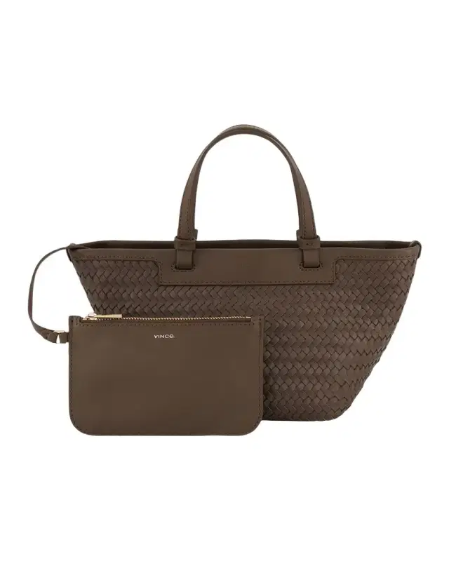 Marin Mini Woven Leather Tote Bag