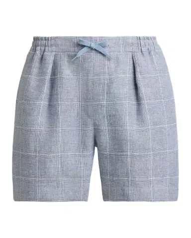 Ralph Lauren Purple Label Men's Hand-Tailored Windowpane Linen Shorts | Thumbnail 1