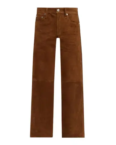 rag & bone Cam Low-Rise Suede Pants | Thumbnail 1
