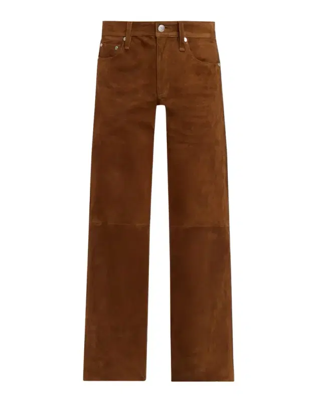 rag & bone Cam Low-Rise Suede Pants