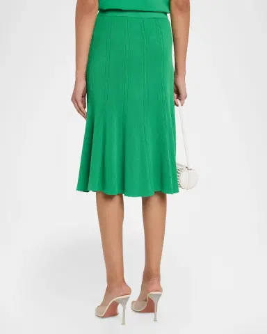 Misook Soft Knit Flared Midi Skirt | Thumbnail 3