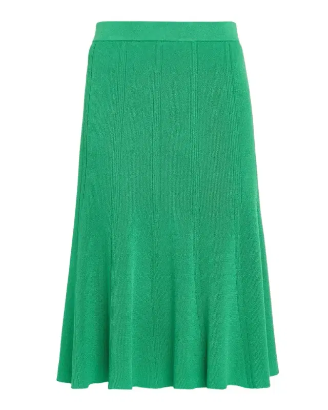Misook Soft Knit Flared Midi Skirt