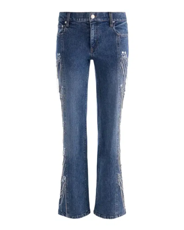 Roxie Low-Rise Embellished Jeans