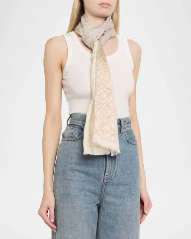 LOEWE Anagram Wool Silk Scarf | Thumbnail 2