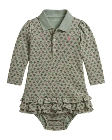 Polo Ralph Lauren Girl's Ruffled Floral Cotton Polo Dress & Bloomers Set | Thumbnail 3