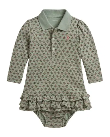 Polo Ralph Lauren Girl's Ruffled Floral Cotton Polo Dress & Bloomers Set | Thumbnail 1