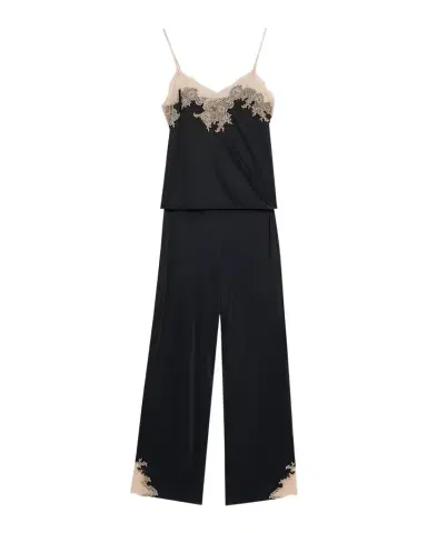 Natori Enchant Cropped Lace-Trim Cami Pajama Set | Thumbnail 1