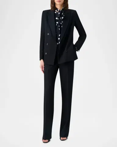 Akris punto Wool Tricotine Double-Breasted Jacket | Thumbnail 2