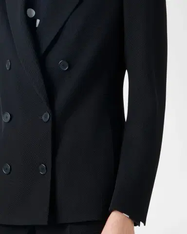 Akris punto Wool Tricotine Double-Breasted Jacket | Thumbnail 4