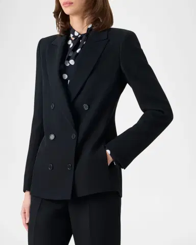 Akris punto Wool Tricotine Double-Breasted Jacket | Thumbnail 5