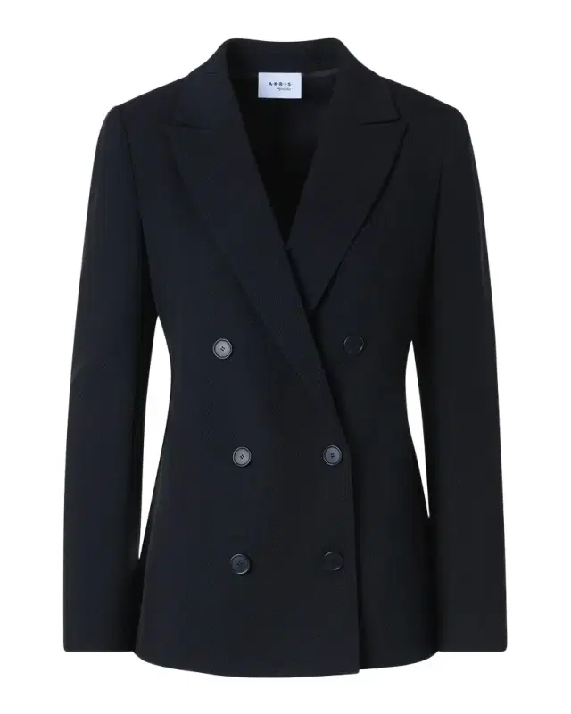 Wool Tricotine Double-Breasted Jacket