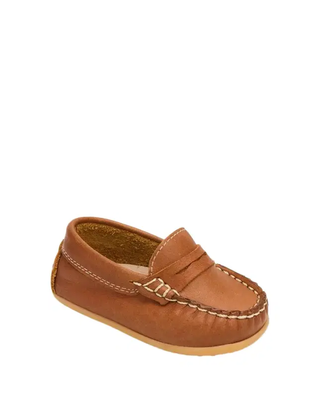Elephantito Boy 's Alex Leather Driver Loafers, Toddlers