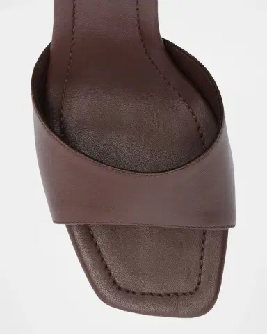 Schutz 75mm Leena Leather Bamboo-Heel Mules | Thumbnail 5