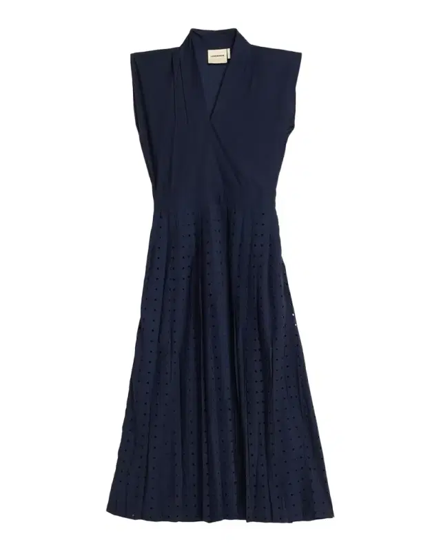 Talis Pleated Cutout Midi Dress