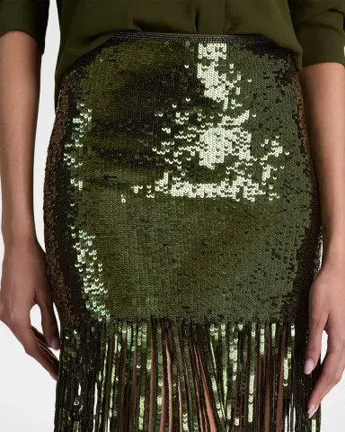 ALICE + OLIVIA Kendra Sequin Fringe Maxi Skirt | Thumbnail 5 ALICE + OLIVIA Kendra Sequin Fringe Maxi Skirt | Thumbnail 5