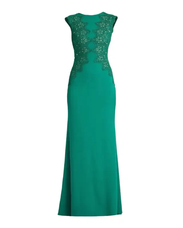 Gant Sleeveless Embroidered Crepe Gown