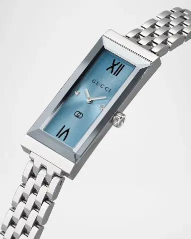 Gucci G-Frame 14x34mm Watch, Light Blue | Thumbnail 4