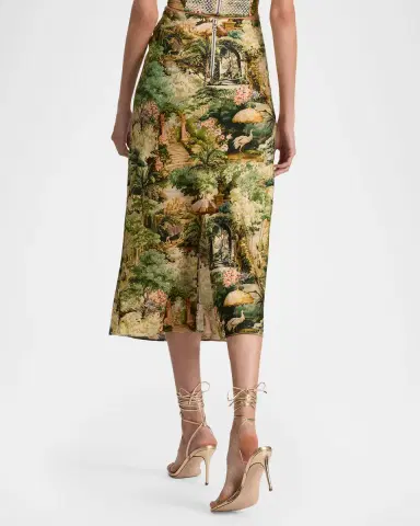 Alice + Olivia Maeve Tapestry Slip Skirt | Thumbnail 3