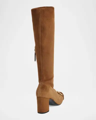 Gucci Alfa Horsebit Suede Knee-High Boots | Thumbnail 2 Gucci Alfa Horsebit Suede Knee-High Boots | Thumbnail 2