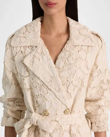 Alice + Olivia Keith Eyelet Midi Trench Coat | Thumbnail 5 Alice + Olivia Keith Eyelet Midi Trench Coat | Thumbnail 5