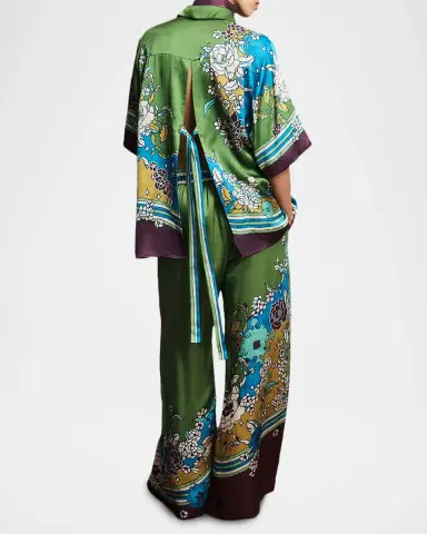 ALÉMAIS Nanci Silk Wide-Leg Pants | Thumbnail 2